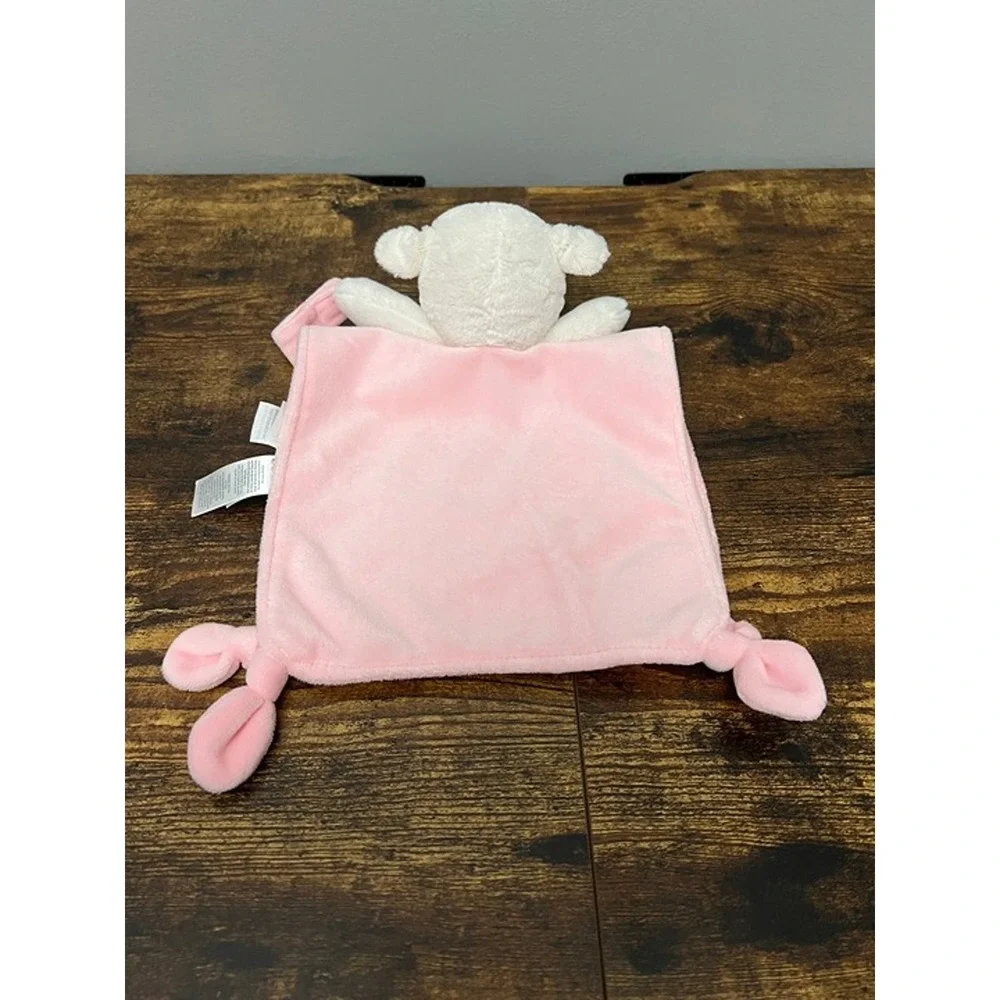 Carter's Pink Lamb Rattle Blanket with Pacifier Holder Lovey